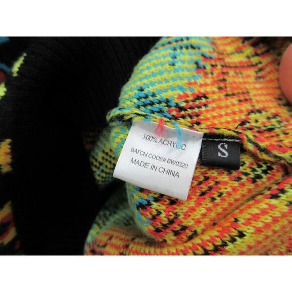 FUN.COM Sugar Skull Day of the Dead Adult Men's Small Ugly Christmas Sweater - Picture 7 of 13